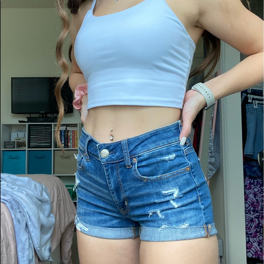 American Eagle hi rise shortie size 4